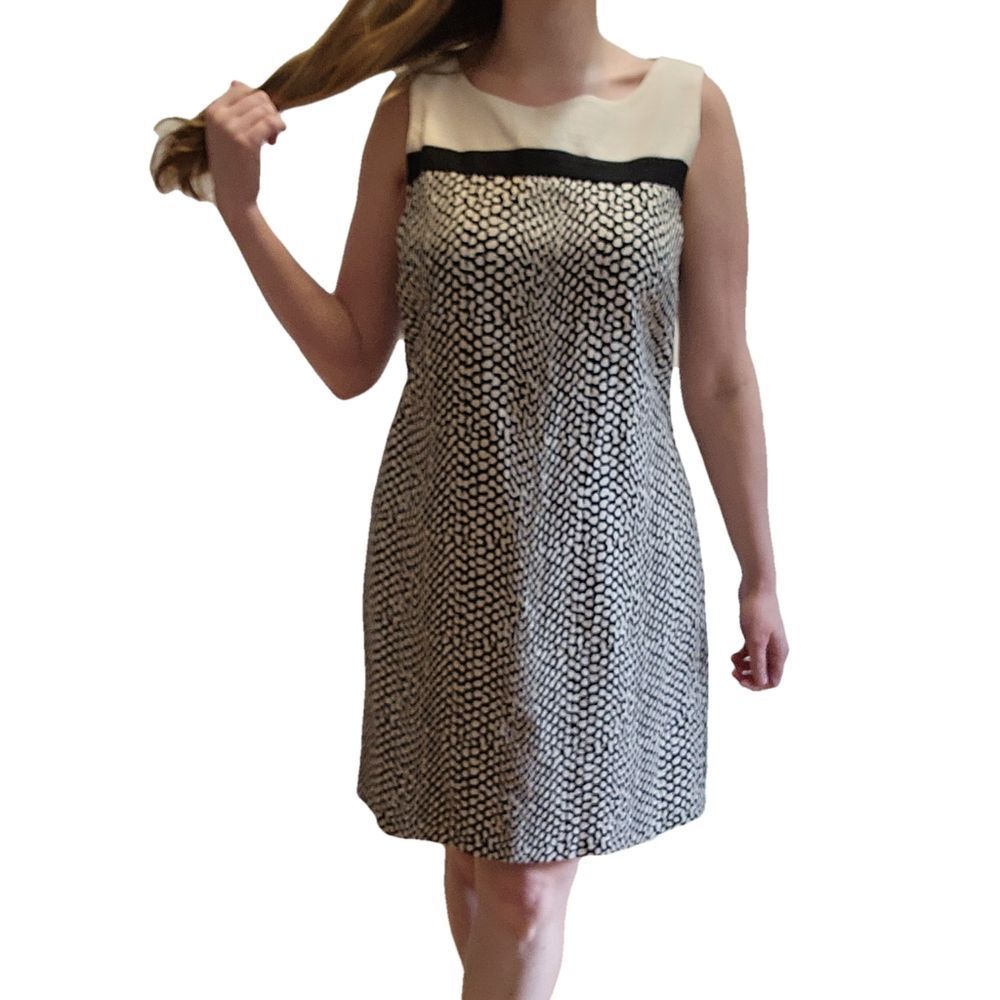 Dana Buchman Sleeveless Black And White Dress Size 8